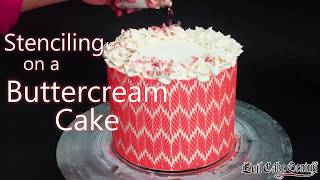 Stenciling on Buttercream