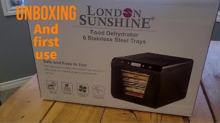 Unboxing London Sunshine 6 tray Food Dehydrator and first use