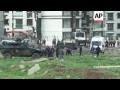 Raw: Explosion Near Bus Terminal in Turkey