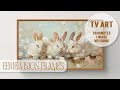 TV Screensaver Art | Tranquil Rabbits and Flowers: Serene Pastel Painting Screensaver 🐇🌸🎨