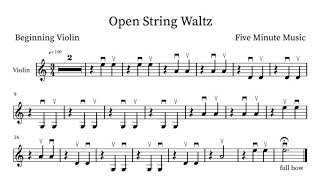 Open String Waltz - Beginning Violin (Sheet Music Play-Along)