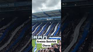 Choreo von den Arminia Bielefeld Fans vor dem Spiel gegen den SC Paderborn #choreo #bielefeld #fans