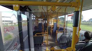 Auckland Airport Bus departing from Manukau station