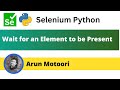Wait for the Presence of Element in Selenium Python (Selenium Python)