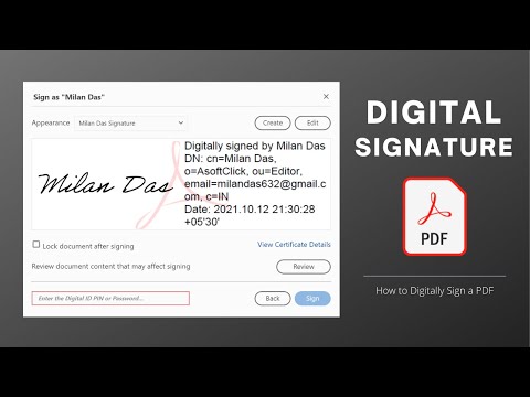 How to Sign PDF with Digital Signature Certificate (in Adobe Acrobat Reader)