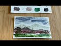 Testing and comparing Schmincke super granulation watercolor paints. Tour of color journal