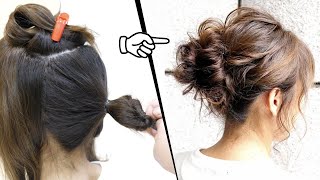 ☆簡単なボブヘアアレンジ！初級レベル！くるりんぱとロープ編みでできます！短くてもできます！hairdo 头发安排　การจัดเรียงผม 헤어 어레인지