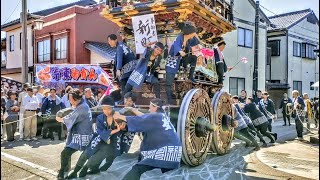 新湊曳山まつり  直角を曲がる花山  2024 Shinminato Hikiyama Festival Hanayama Parade