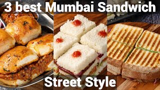 3 ways Bombay Special Sandwich | Mumbai Street Food | Mumbai Style Masala Sandwich