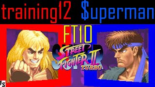 Super Street Fighter 2 Turbo - training12 [Ken] vs $uperman [Ryu] (Fightcade FT10)