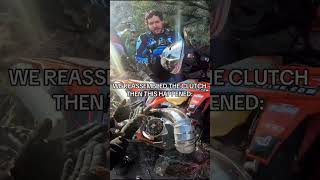 Doing a full clutch rebuild in the middle of the woods on q bike was a good time