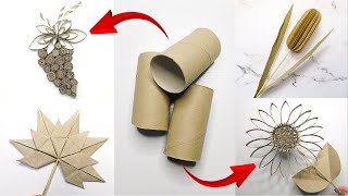 4 Easy Paper Roll Craft Ideas for End of Summer 🌞 Handmade Home Decor DIY 🌻 Eco Paper Art Project