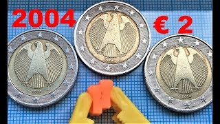 2 euro Germany 2004 A D J Deutschland € 2 coins regular coinage