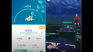 《Pokemon GO：精靈寶可夢GO》角金魚與草苗龜對戰!