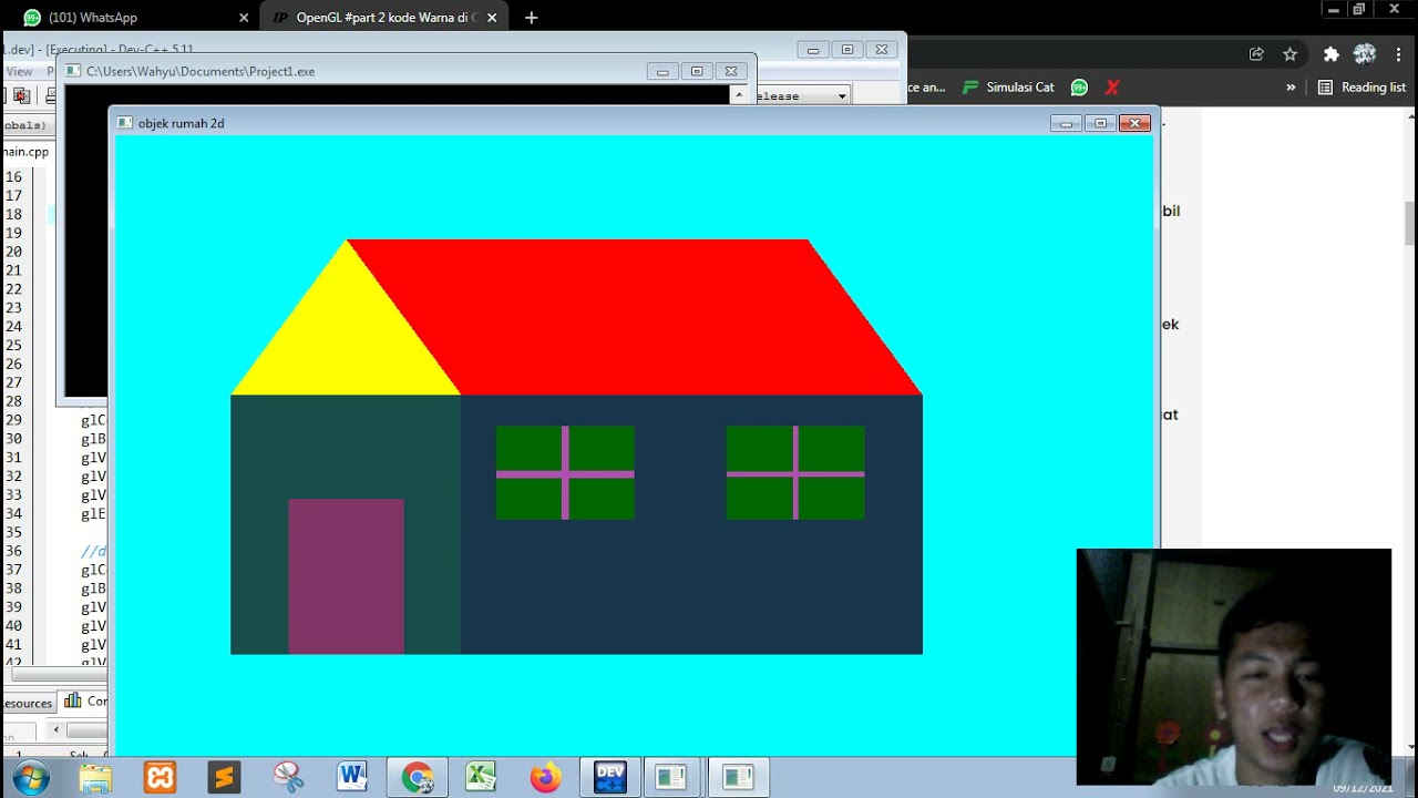 Membuat Objek 2D Dengan Opengl Dev C++ - YouTube
