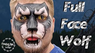 Full Face WOLF - Face Paint Tutorial