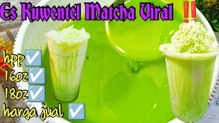 MINUMAN VIRAL KEKINIAN ‼️ES KUWENTEL MATCHA VIRAL‼️STICKY MILK THAILAND @dapurshanum