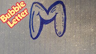 How To Draw Bubble Letter "M" in a easy way step by step | Bubble Letter "M"