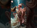 mermaid romantic dance off with octopus