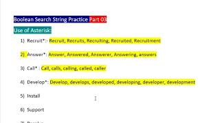 Part 03 | Boolean Search String Practice |