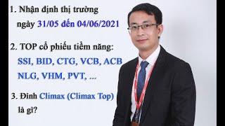 Chứng khoán hàng ngày: Nhận định thị tuần từ 31/05 đến 04/06/2021. Đỉnh Climax là gì?