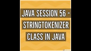 Java #56 - StringTokenizer class in Java