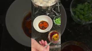 Homemade wontons in chili oil #shorts 红油抄手