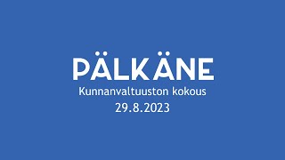 Kunnanvaltuuston kokous 29.8.2023