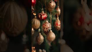 KOH Video Wallpaper AL294 Golden Christmas Tree Ornaments