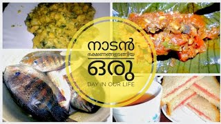 A Glimpse of a day in our life /നാടൻ കിഴങ്ങ് കൂട്ടാൻ / കരിമീന്‍ ആവിയില്‍ വേവിച്ചത്