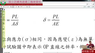 機械力學 第九章 拉力與壓力 彈性係數與伸長量 7