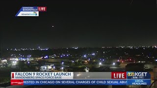 Falcon 9 Rocket Launch visible in Bakersfield