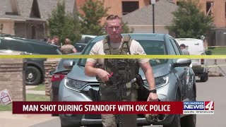 Man shot during standoff with OKC police