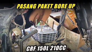 Proses Pasang Paket Bore Up 210cc CRFL | #crf #crf150 #crf150l  #crf150lindonesia #crf150lsupermoto