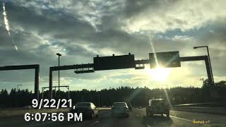 Timelapse Driving: Bothell to Tukwila, WA 22 September 2021