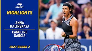Anna Kalinskaya vs. Caroline Garcia Highlights | 2022 US Open Round 2