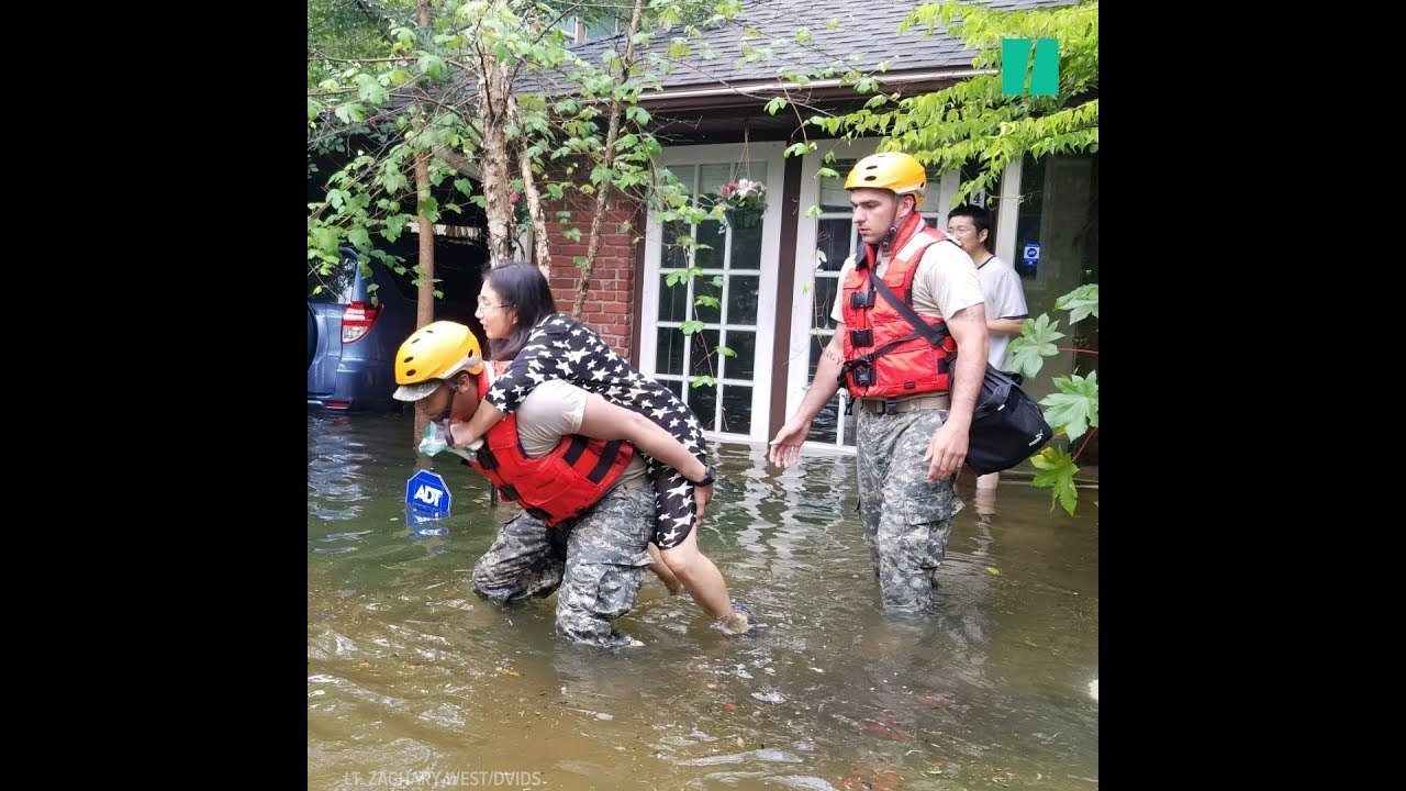 Dramatic Rescues Following Hurricane Harvey - YouTube