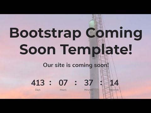 Bootstrap Coming Soon Template - Free HTML Website Templates - YouTube