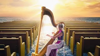 Healing Music 🙏 Heavenly Harp Hymns & Water Help Heal Mind and Body