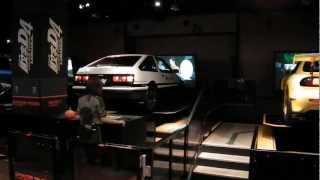 Initial D arcade game with real cars at Sega Joypolis Tokyo