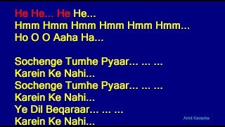 Sochenge Tumhe Pyar - Kumar Sanu Hindi Full Karaoke with Lyrics