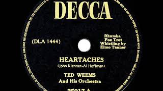 1947 HITS ARCHIVE: Heartaches - Ted Weems (Decca reissue of 1938 version--a #1 record)
