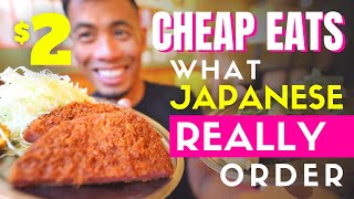 Under $2 Foods at a Japanese Izakaya Restaurant in Tokyo