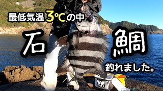 最低気温3℃の中  石鯛釣り #石鯛釣り #イシダイ釣り #地磯 #FISHING #イシダイ仕掛け#磯釣り  #条纹喙鱼垂钓  条纹喙鱼  岩岸垂钓 #돌도미 낚시  #돌도미  이소낚시