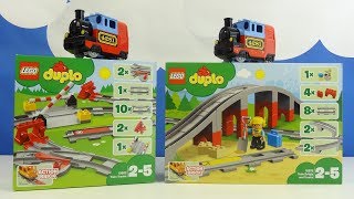 Строим из Lego Duplo, LEGO DUPLO 10882 Train Tracks рельсы, 10872 Train Bridge железнодорожный мост