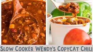 Slow Cooker Wendy's Chili {Copycat Recipe}