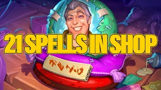 Our Shop Contains 21 Spell Discovers, Thanks Wisdomball | Dogdog Hearthstone Battlegrounds