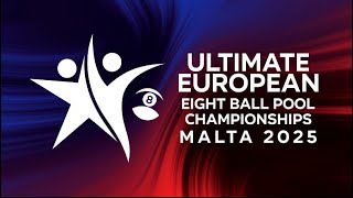 Euro 8 Ball | SEMI FINAL | UNDER 23 SINGLES | MATTHEW RYAL vs STEVEN MUSCAT