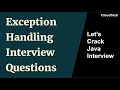 Exception Handling Interview Questions In Java