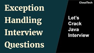 Exception Handling Interview Questions In Java
